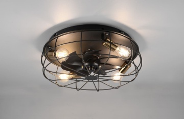 Ventilatore da soffitto con pale invisibili con luce inclusa Indonesia,  bianco/ rattan, D. 63 cm, 4200 LM, MANTRA