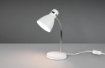 Immagine di Lampada da Scrivania Bianco con Inserto Cromo Paralume E27 Harvey Trio Lighting