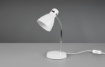 Picture of Lampada da Scrivania Bianco con Inserto Cromo Paralume E27 Harvey Trio Lighting