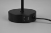 Immagine di Lumetto Nero Paralume Tessuto con Interruttore a Strappo e Porta Usb Jaro Trio Lighting