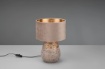 Immagine di Lume Decorativo Ceramica Grigia e Paralume Velluto Beige/Oro Kiran Trio Lighting