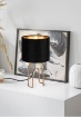 Immagine di Lume Struttura Metallo Oro e Paralume Velluto Nero/Oro Grace Trio Lighting