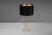 Immagine di Lumetto Decorativa Base Metallo Oro Volto Donna e Paralume Velluto Nero Mary Trio Lighting