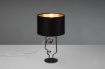 Immagine di Lume Decorativo Base Metallo Nero Viso Uomo e Paralume Velluto Nero Oro Sultan Trio Lighting