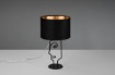 Immagine di Lume Decorativo Base Metallo Nero Viso Uomo e Paralume Velluto Nero Oro Sultan Trio Lighting