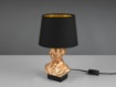 Immagine di Lume Decorativo Base Ceramica Albert Oro e Paralume Tessuto Nero Trio Lighting