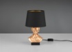 Immagine di Lume Decorativo Base Ceramica Albert Oro e Paralume Tessuto Nero Trio Lighting