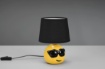 Immagine di Simpatico Lumetto da Comodino Ceramica Smile con Paralume Nero Coolio Trio Lighting