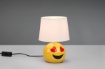 Immagine di Divertente Lampada da Tavolo Ceramica Smile Cuoricini e Paralume Bianco Loveley Trio Lighting