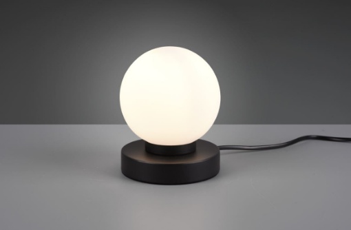 Immagine di Lumetto Sfera Vetro con Base Rotonda Nera Prinz II Trio Lighting