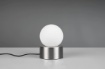 Immagine di Lumetto Comodino Countess Nichel e Sfera Vetro Bianco Trio Lighting