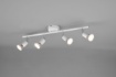 Immagine di Lampada Soffitto Braccio Lineare 4 Faretti Spot GU10 Paris Bianco Trio Lighting