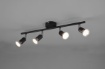 Immagine di Lampada Soffitto Braccio Lineare 4 Faretti Spot GU10 Paris Nero Trio Lighting