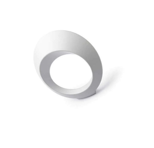 Applique Design Cerchio Led Alluminio Bianco Olo Sforzin