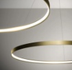 Immagine di Lampadario Cerchio Luminoso Led 85w Oro 109 cm Anello Sforzin