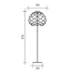 Immagine di Piantana Metallo Cromo Led 49w Dimmerabile Lamoi Sforzin