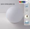 Immagine di Lampada Da Giardino Led RGB Ricarica Solare Sfera Galleggiante 40 cm IP65 Geco Intec