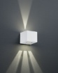 Immagine di Applique Cubo Bianco Doppia Emissione Led Sopra e Sotto Cordoba IP44 Trio Lighting