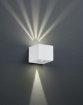 Immagine di Applique Cubo Bianco Doppia Emissione Led Sopra e Sotto Cordoba IP44 Trio Lighting