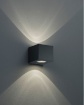 Immagine di Applique Cubo Nero Doppia Emissione Led Sopra e Sotto Cordoba IP44 Trio Lighting