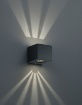 Immagine di Applique Cubo Nero Doppia Emissione Led Sopra e Sotto Cordoba IP44 Trio Lighting