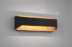 Immagine di Applique Rettangolare Doppia Emissione Led Arino Legno con Fascia Nera Trio Lighting 