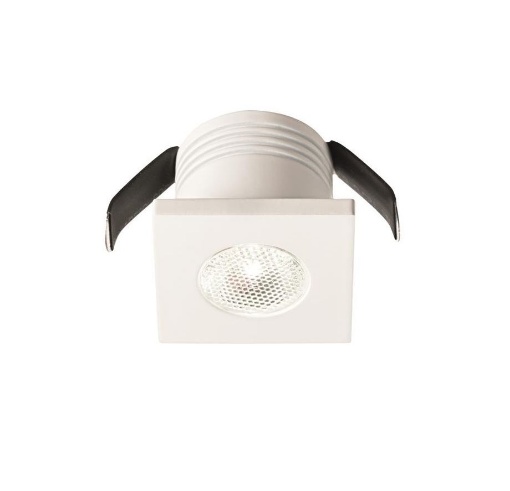 Immagine di Faretto Da Incasso Quadrato Glam Led 3w 3000k Bianco Gea Led