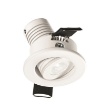 Immagine di Faretto Bianco Incasso Rotondo Regolabile Led 3w 3000k Ottica 38° Elara GFA880C