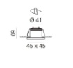 Immagine di Faretto Incasso Quadrato Bianco Led 4w 4000k Gaia Gea Led