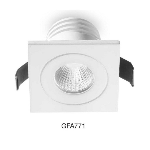 Immagine di Faretto Bianco Da Incasso Quadrato 50mm Led 5w 3000k/4000K 38° Alya GFA771 Gea