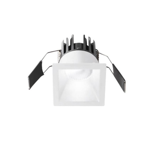 Immagine di Faretto Quadrato Da Incasso Qebui Bianco o Nero 56mm Led 8w Ottica 38 GFA951 GFA961 Gea