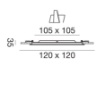 Immagine di Faretto Incasso Slim Bianco Quadrato 120mm Led 6w 3000k o 4000k GFA753 Gea