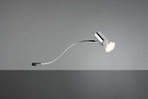 Immagine di Applique Spot Orientabile Giada Faretto Cromo IP44 Trio Lighting