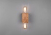 Immagine di Applique Legno Naturale Vintage Doppia Lampadina a Vista Bradley Trio Lighting