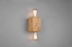 Immagine di Applique Legno Naturale Vintage Doppia Lampadina a Vista Bradley Trio Lighting