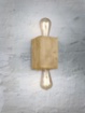 Immagine di Applique Legno Naturale Vintage Doppia Lampadina a Vista Bradley Trio Lighting