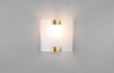 Immagine di Applique Paralume Vetro Bianco Ganci Ottone Pura Trio Lighting