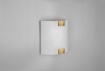 Immagine di Applique Paralume Vetro Bianco Ganci Ottone Pura Trio Lighting