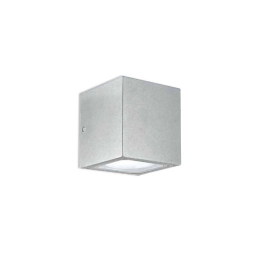 Immagine di Applique Biemissione Da Esterno Cubo Grigio Apo GES171 Gea Led