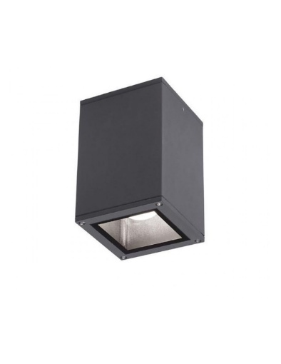 Immagine di Plafone Spot Cubo Per Esterni E27 Amon Antracite GES1010 Gea Led