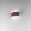 Immagine di Applique Da Esterno Biemissione Wallet mm 175x90x30 LED 20W Corten Isyluce 506-20