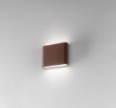 Immagine di Applique Per Esterno Biemissione Wallet 115 mm LED 6+6W IP54 Corten Isyluce 509-20