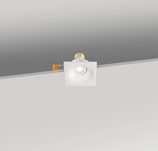 Immagine di Faretto Da Controsoffitto Incasso Quadrato Simplie Bianco 86mm GU10 Isyluce 710