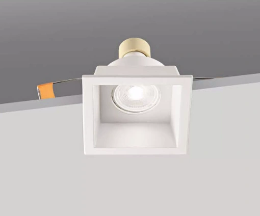 Immagine di Faretto Quadrato Incasso Controsoffitto Bianco 88mm Led GU10 Simplie Isyluce 711