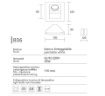 Immagine di Faretto In Gesso Inclinato Per Controsoffitto 12cm GU10 Quadrato Isyluce 806