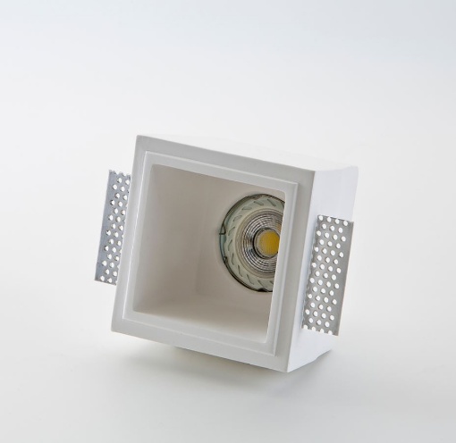 Picture of Faretto Di Gesso Quadrato 10x10cm Per Controsoffitto Led GU10 Isyluce 807