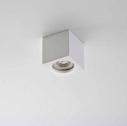 Immagine di Faretto Da Soffitto Cubotto Gesso Verniciabile Senza Incasso Led GU10 Isyluce 820