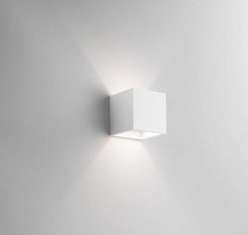 Immagine di Applique Cubo In Gesso Verniciabile Biemissione Led G9 Isyluce 848