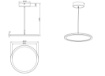 Immagine di Lampada a Sospensione Disco Led 4000k Tray Bianco Trio Lighting