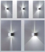 Immagine di Applique Cubo Nero Led 6w IP54 Luce Regolabile Interno Esterno Isyluce 916B-21